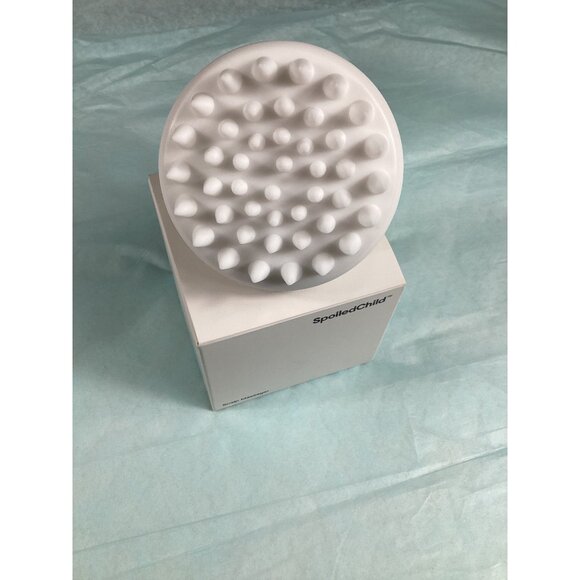 SpoiledChild Scalp Massager With Box White haircare Hairbrush Hair treatment NEW - Picture 2 of 4